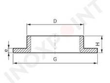 Отбортовка нержавеющая Dn 150 (154,0х3,0) AISI 316L, DIN